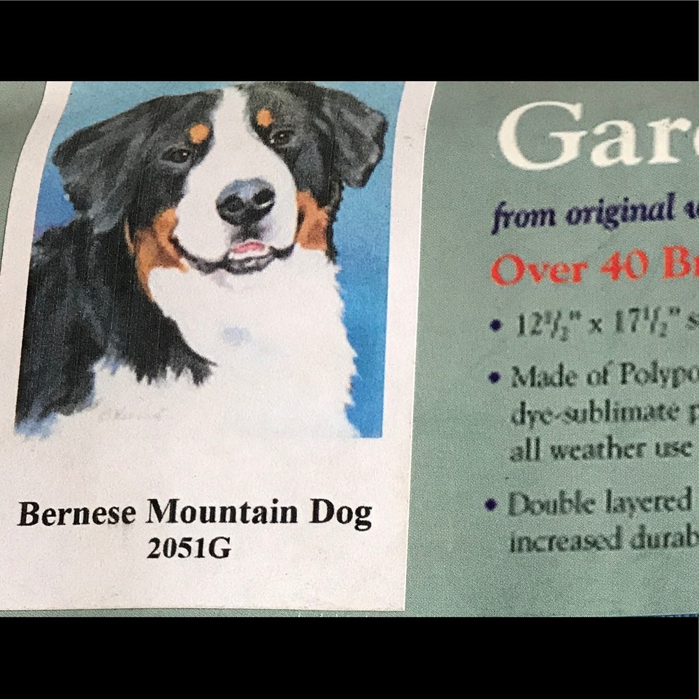 Bernese Mountain Dog Garden Flag
